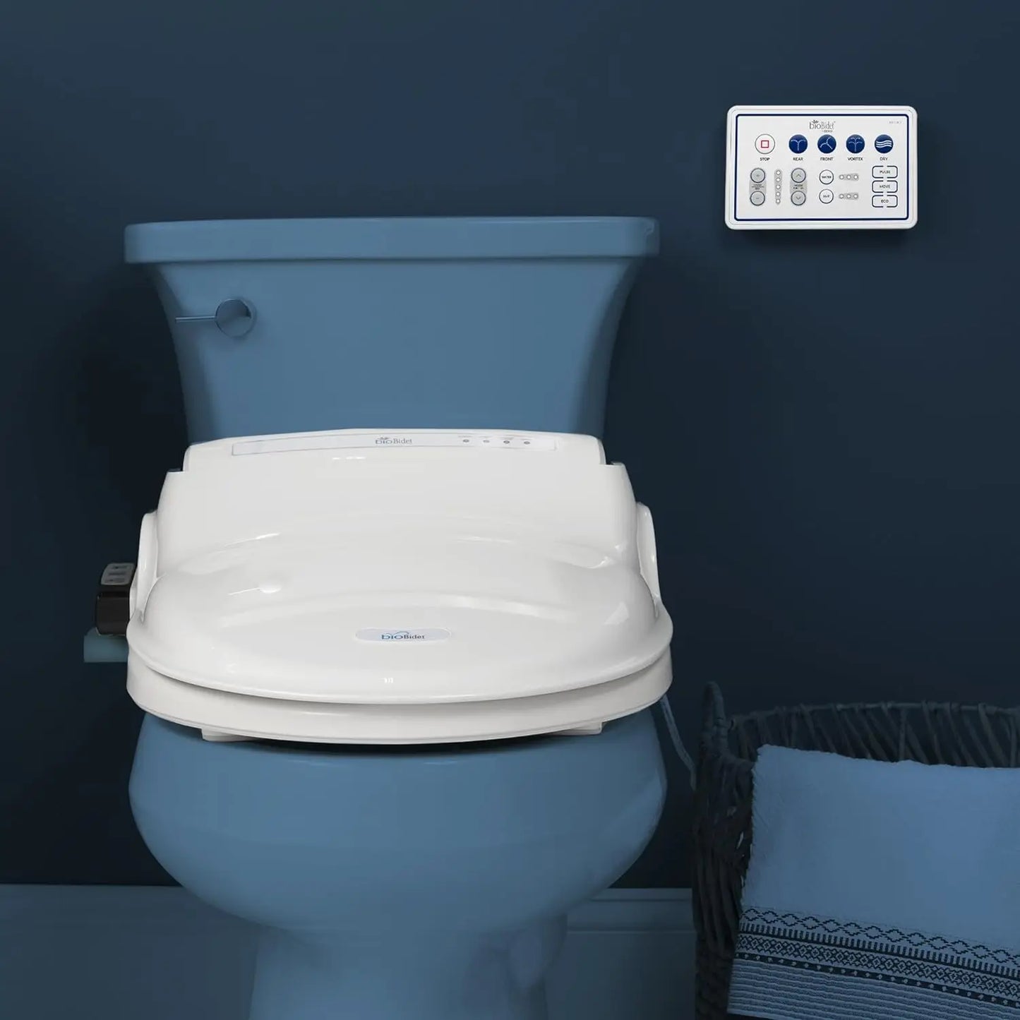 Bio Bidet by Bemis BB-1000W Warm Water Bidet Toilet Seat, Round, White
