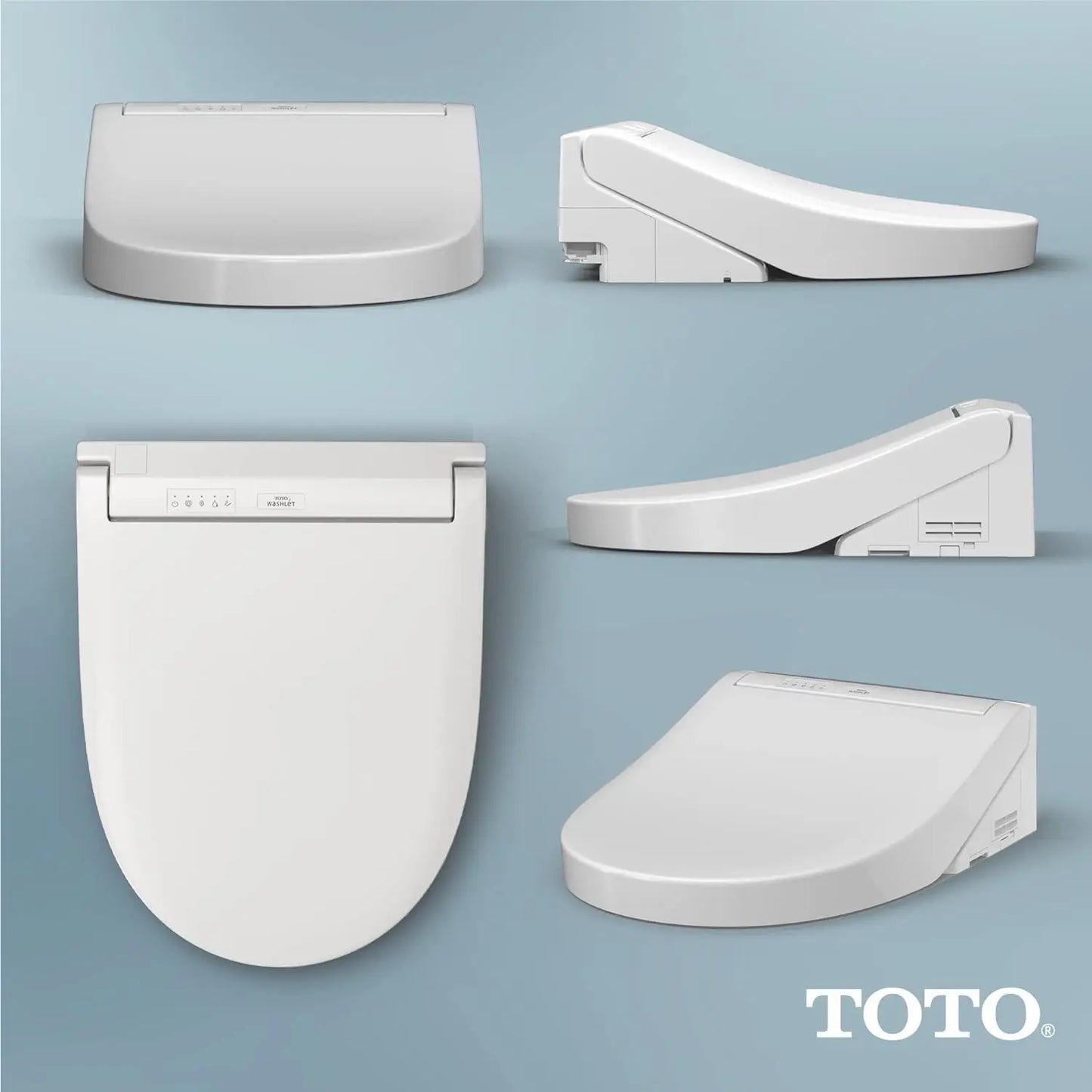 TOTO SW3083#01 WASHLET C5 Round Electronic Bidet Toilet Seat, C5Round, Cotton White