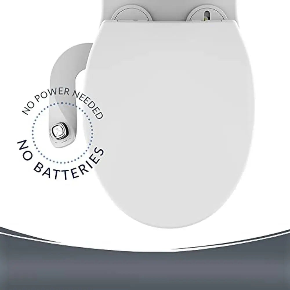 Fresh Water Spray Bidet Attachment and Soft-Close Toilet Seat Bundle Easy Install Non-Electric Perfect Fit Adjustability