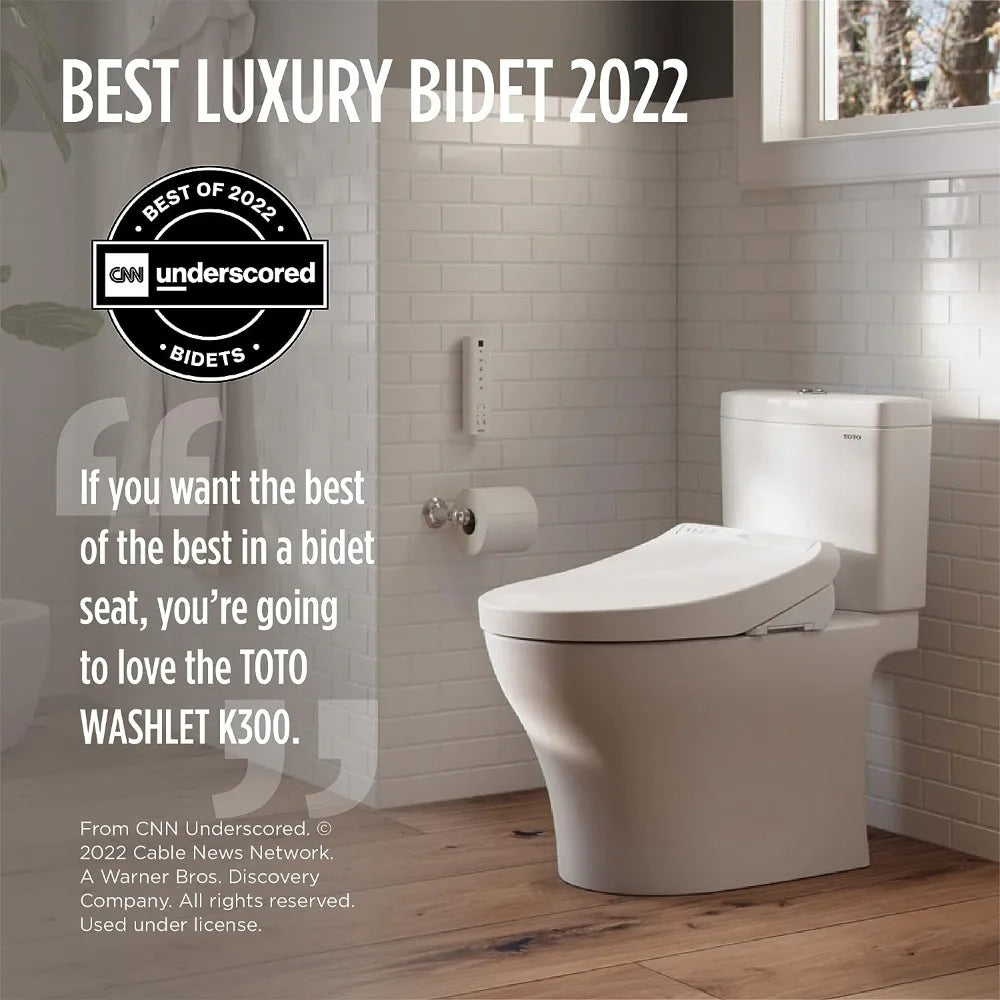 New-TOTO SW3036R#01 WASHLET K300 Electronic Bidet Toilet Seat, Cotton White