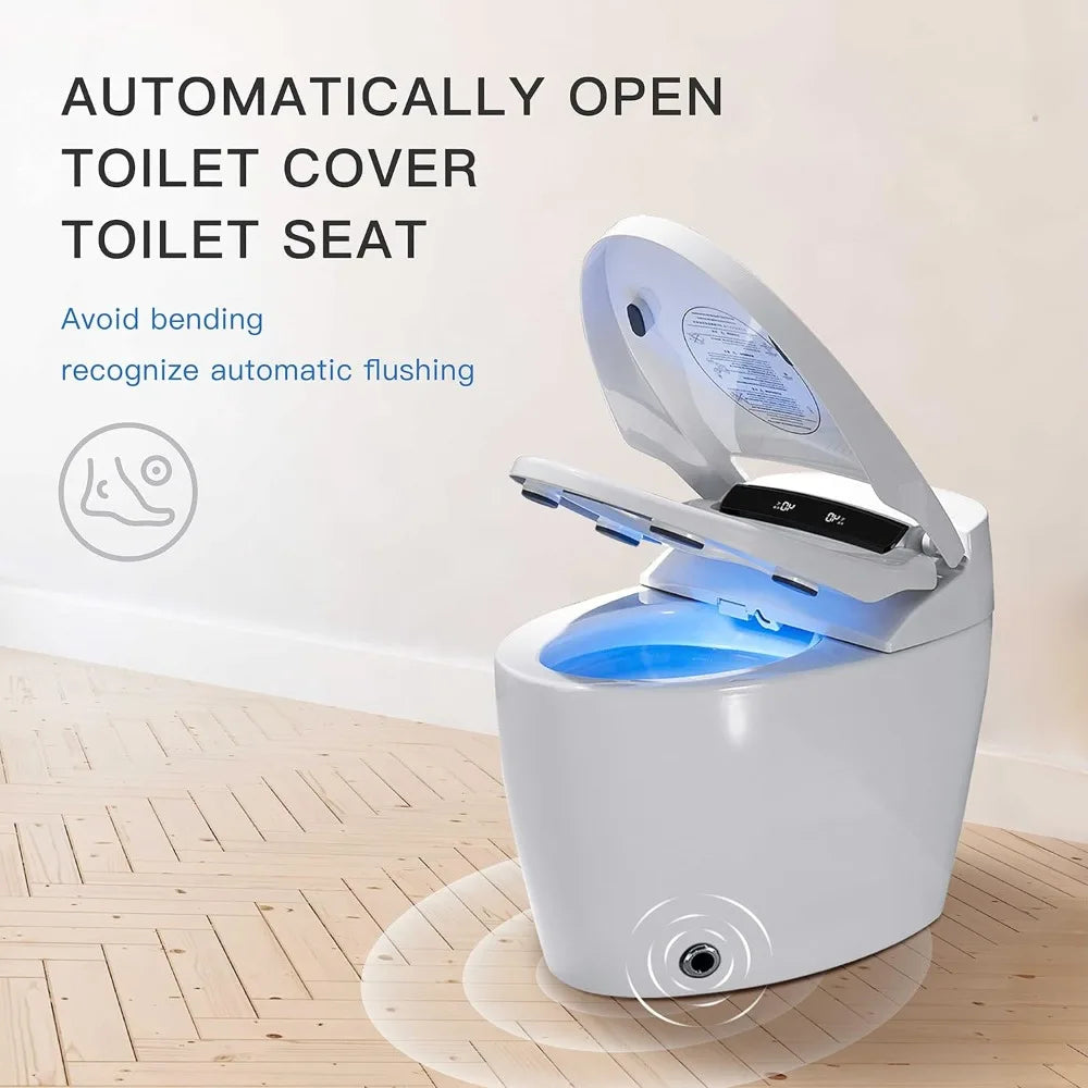 Smart Toilets,  Toilet Seat with Heating, Automatic Flush Toilet with Warm Water Nozzle Dryer, Automatic Intelligent Toilets