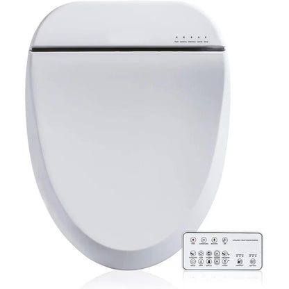 ZMJH A102S-W Electronic Bidet Toilet Seat, Elongated, Smart Unlimited Warm Water, Heated Seat with Slow Closes, Wash, War