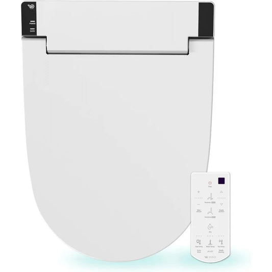 VOVO VB-6000SE Electric Smart Bidet Toilet Seat with Dryer, Heated Toilet Seat, Warm Water, Full Stainless-steel Nozzle - White,