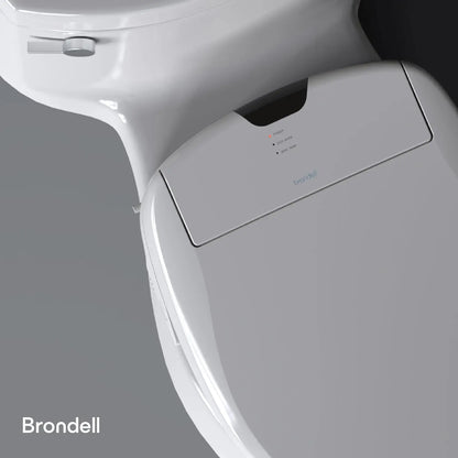 Brondell Swash Electric Bidet Toilet Seat With Oscillating Nozzle, Warm Air Dryer, Night Light, Remote Control - Elongated,White