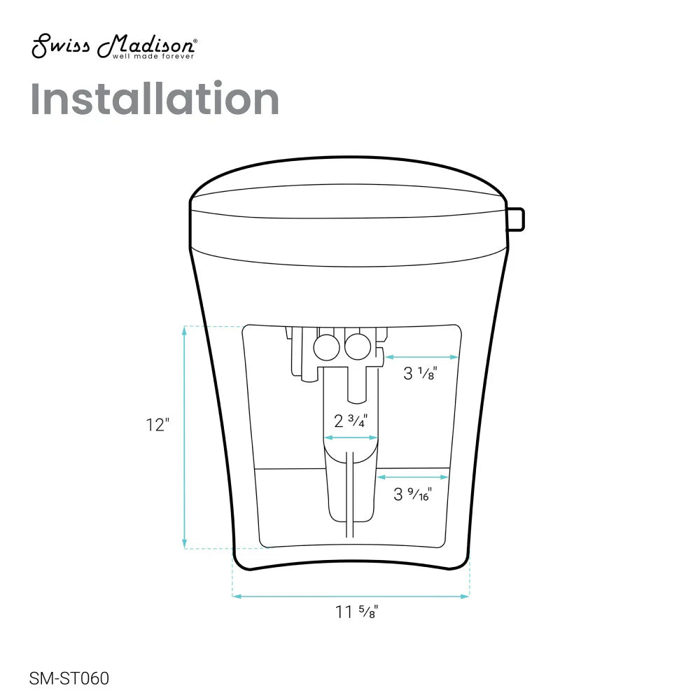 Avancer Smart Tankless Elongated Toilet and Bidet by Swiss Madison, Touchless Vortex Dual-Flush 1.1/1.6 gpf